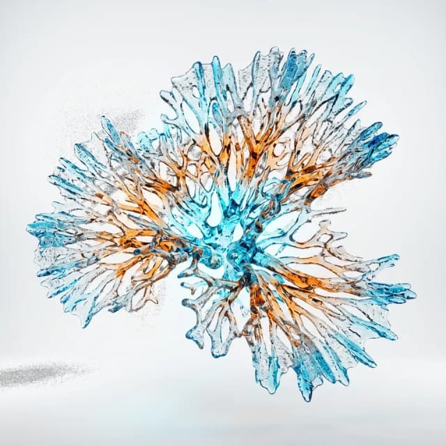 Glass Coral Art Left